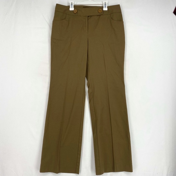 W Work to Weekend Womens Size 10 Career Pants Taupe Brown Mid Rise Wide Leg - Picture 1 of 8